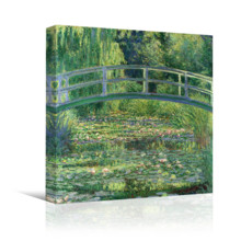 Monet Japanese Bridge (Lily Pond) by Claude Monet - Canvas Print