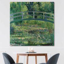 Monet Japanese Bridge (Lily Pond) by Claude Monet - Canvas Print