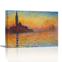 Sunset In Venice (Giorgio Maggiore) by Claude Monet - Canvas Print