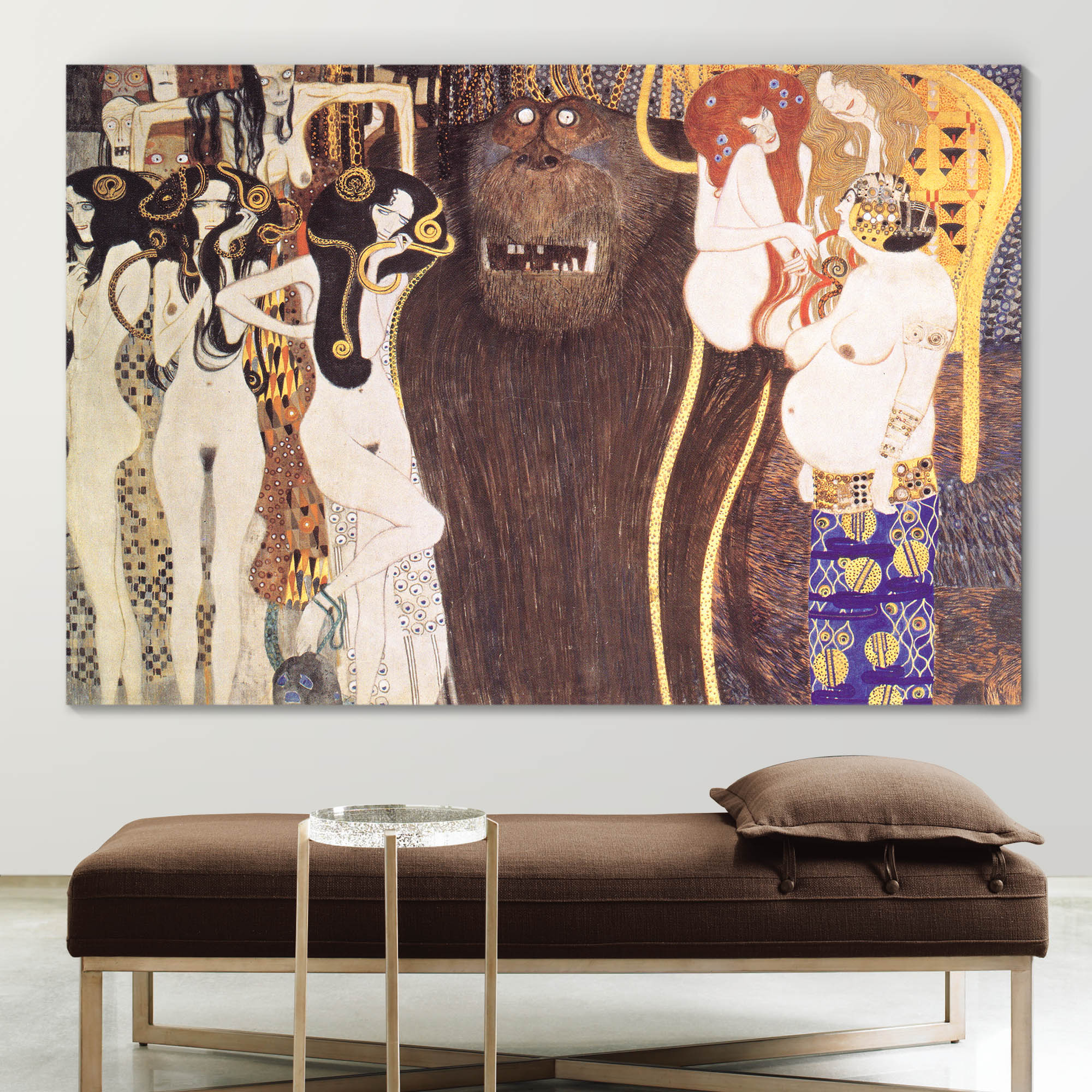 Beethoven Frieze by Gustav Klimt - Canvas Art Print