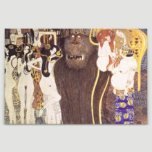 Beethoven Frieze by Gustav Klimt - Canvas Art Print
