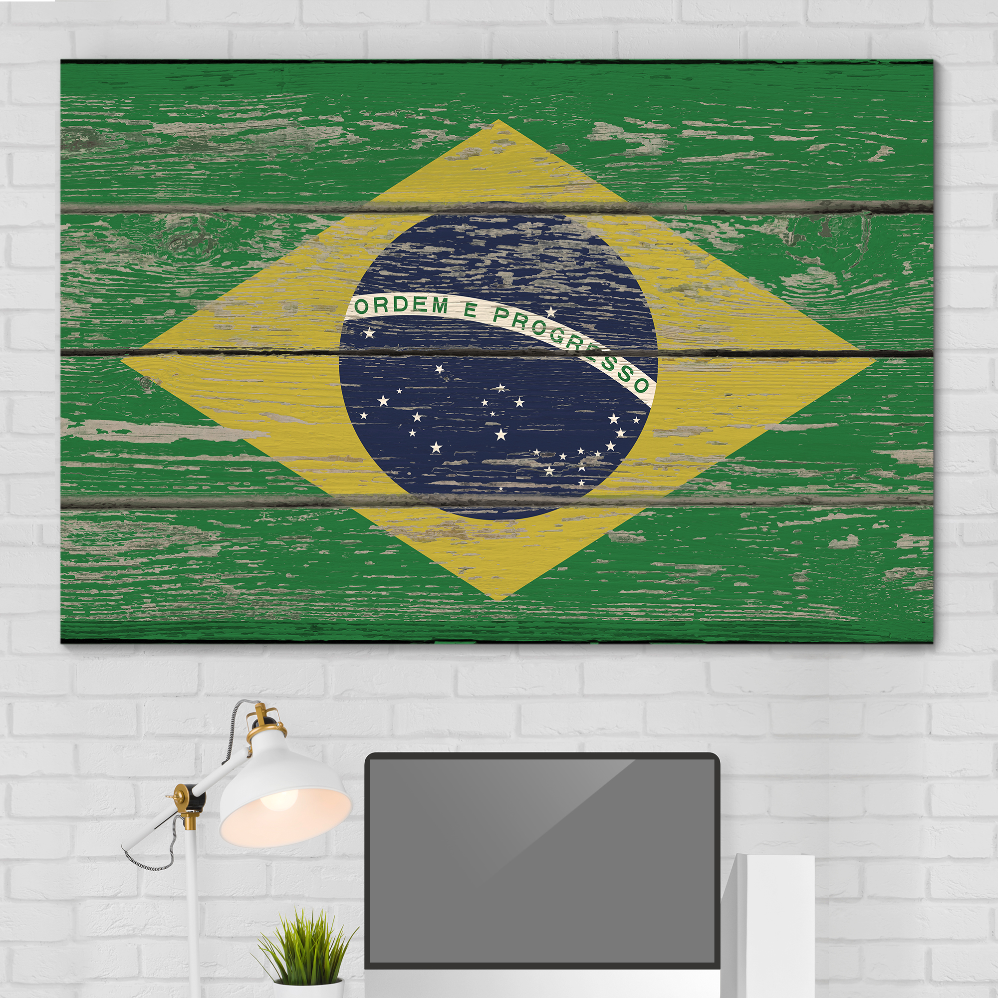 Rustic Pride of Brazil - Canvas Art