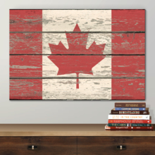 Rustic Great White North Canada Flag - Canvas Art