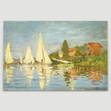 Regattas at Argenteuil by Claude Monet - Canvas Art Print