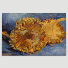 Sunflowers by Vincent Van Gogh - Canvas Print Wall Art Famous Painting Reproduction - 12" x 18"