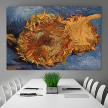 Sunflowers by Vincent Van Gogh - Canvas Print Wall Art Famous Painting Reproduction - 12" x 18"