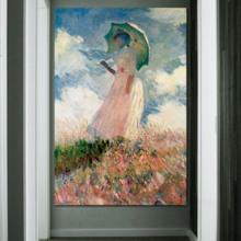 Woman With A Parasol, Facing Left by Claude Monet - Canvas Art