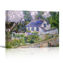 Houses at Auvers/Houses in Auvers by Vincent Van Gogh - Canvas Print Wall Art Famous Painting Reproduction - 32" x 48"