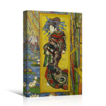 The Courtesan (After Eisen) by Vincent Van Gogh - Canvas Print Wall Art - 12" x 18"