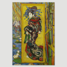 The Courtesan (After Eisen) by Vincent Van Gogh - Canvas Print Wall Art - 12" x 18"