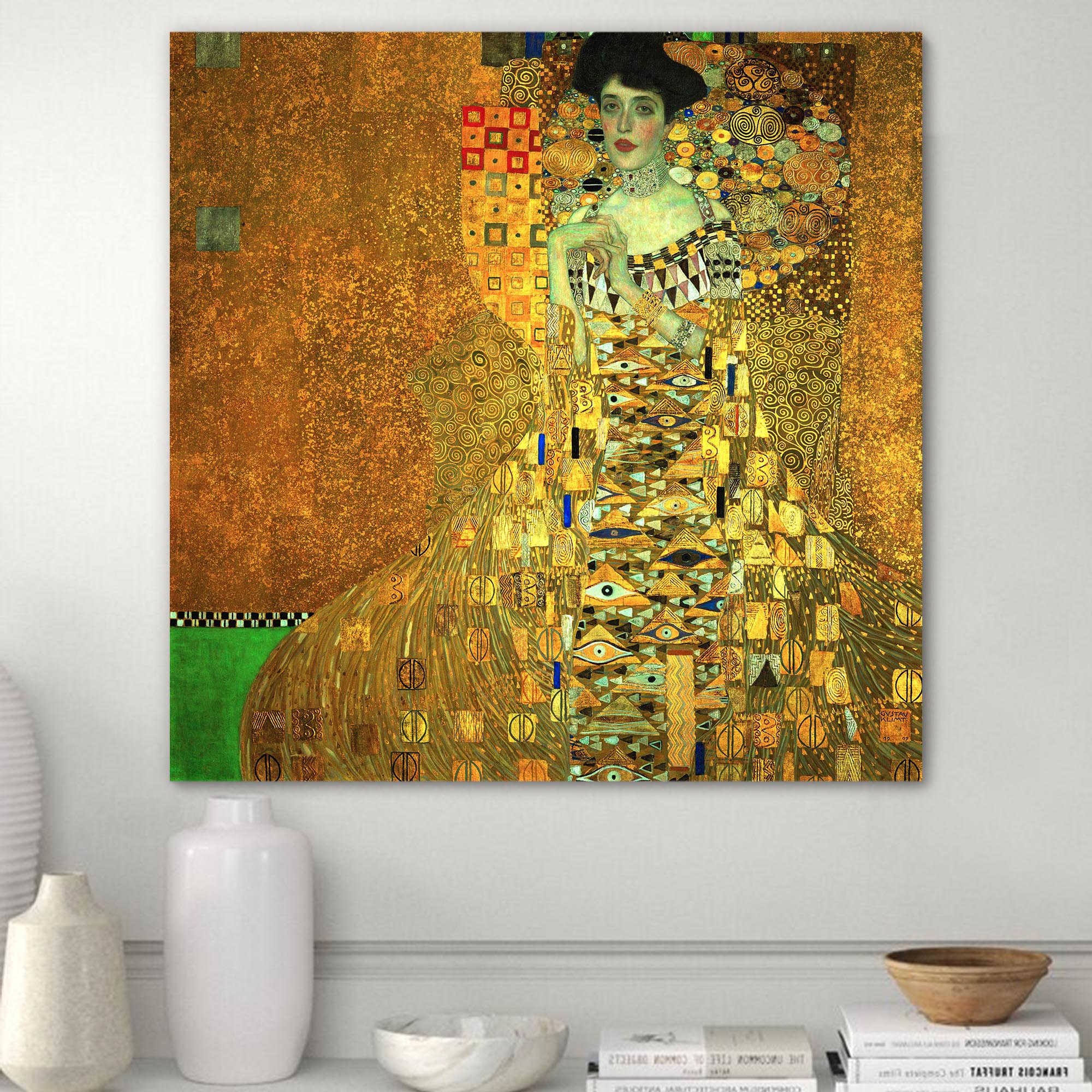 Portrait of Adele Bloch-Bauer I by Gustav Klimt (Version II)  - Canvas Art