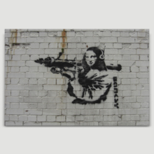 Mona Lisa Bazooka With Rocket Launcher by Banksy