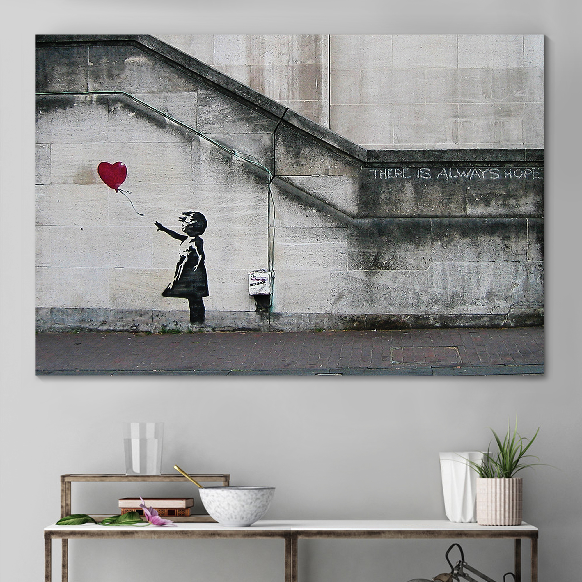 Banksy Girl With Balloon There Is Always Hope - Canvas Art