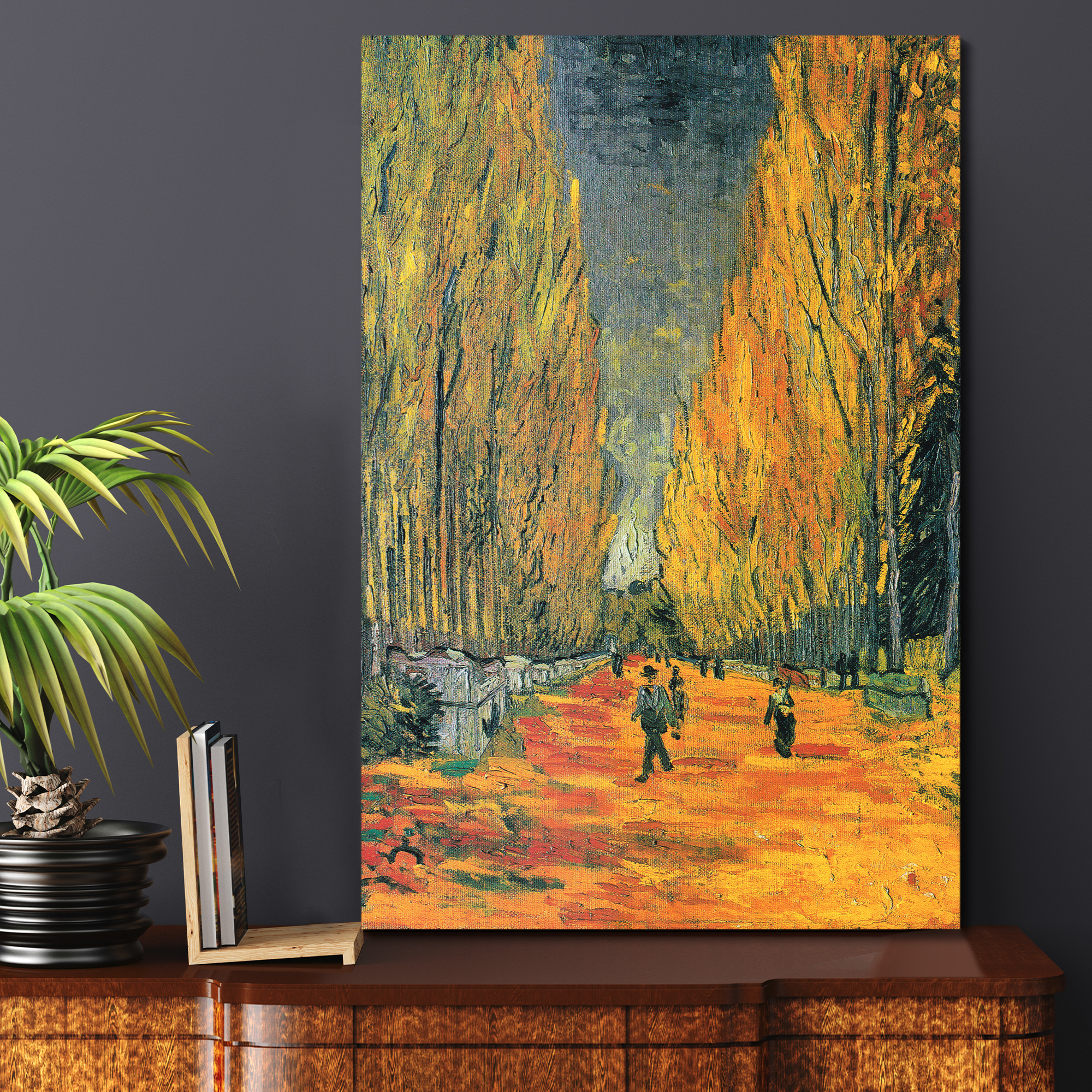 Les Alyscamps by Vincent Van Gogh - Oil Painting Reproduction on Canvas Prints Wall Art, Ready to Hang - 24