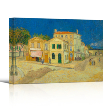 The Yellow House by Vincent Van Gogh - Oil Painting Reproduction on Canvas Prints Wall Art, Ready to Hang - 24" x 36"