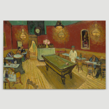 The Night Café by Vincent Van Gogh - Oil Painting Reproduction on Canvas Prints Wall Art, Ready to Hang - 24" x 36"