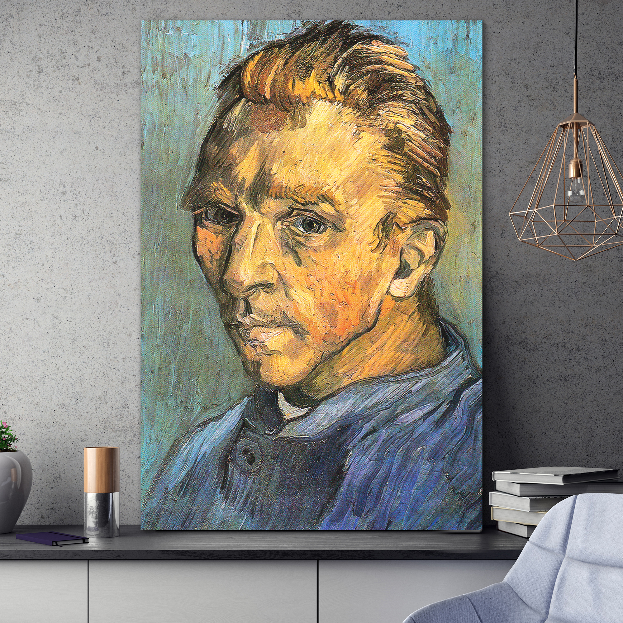 Self Portrait by Vincent Van Gogh - Oil Painting Reproduction on Canvas Prints Wall Art, Ready to Hang - 24