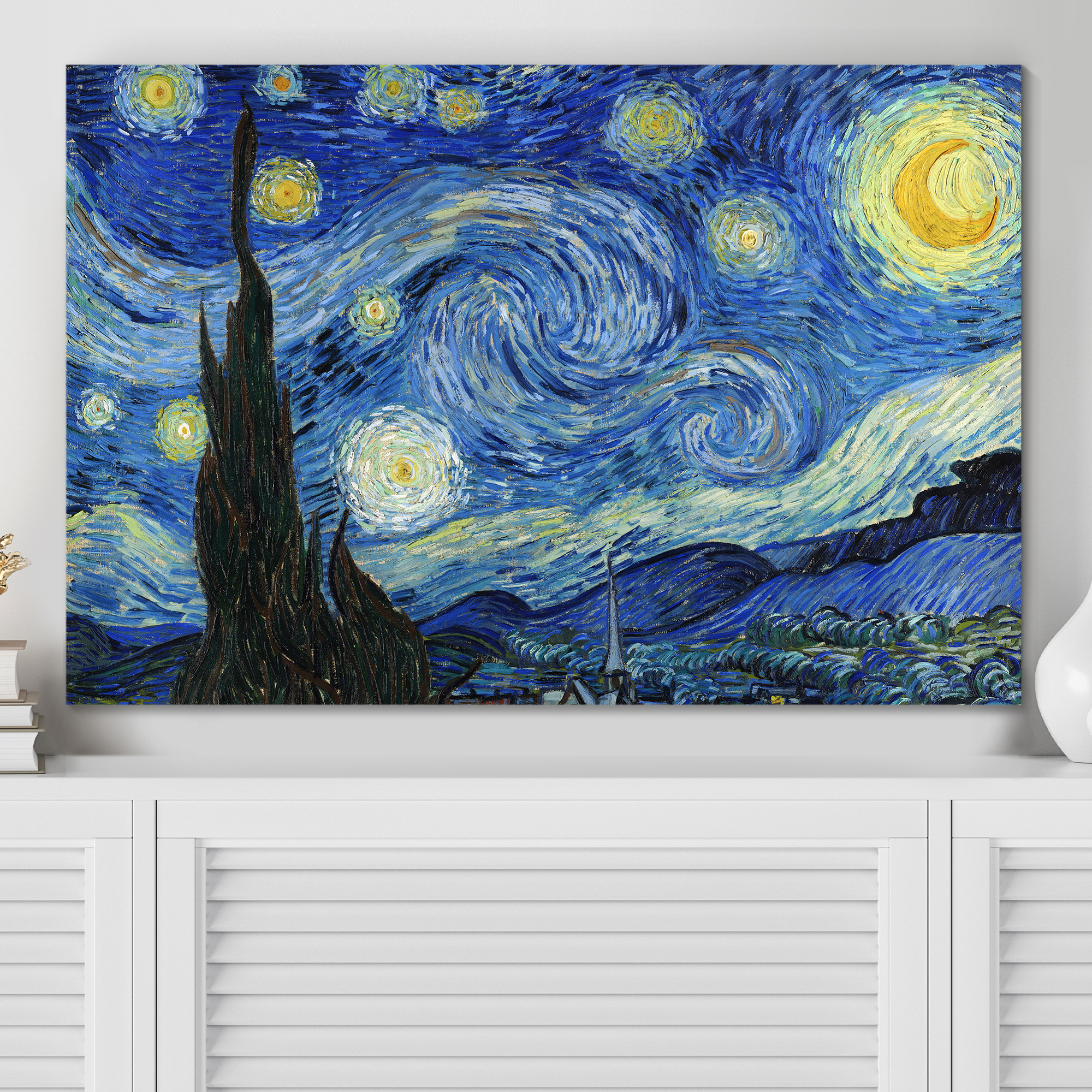 Starry Night by Vincent Van Gogh - Canvas Art Wall Art - 24