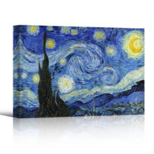 Starry Night by Vincent Van Gogh - Canvas Art Wall Art - 24" x 36"