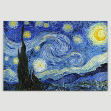 Starry Night by Vincent Van Gogh - Canvas Art Wall Art - 24" x 36"