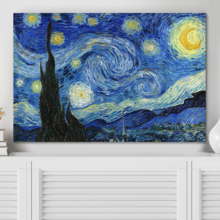 Starry Night by Vincent Van Gogh - Canvas Art Wall Art - 24" x 36"