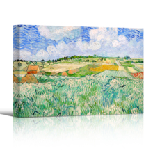 Plain near Auvers by Vincent Van Gogh - Oil Painting Reproduction on Canvas Prints Wall Art, Ready to Hang - 24" x 36"