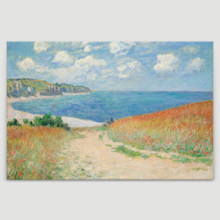 Path in the Wheat at Pourville by Claude Monet - Canvas Art