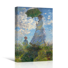 Woman With A Parasol by Claude Monet - Canvas Print