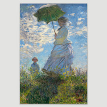 Woman With A Parasol by Claude Monet - Canvas Print
