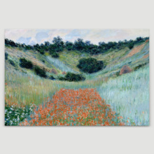Poppy Field in a Hollow Near Giverny (Option #2) by Claude Monet - Canvas Art