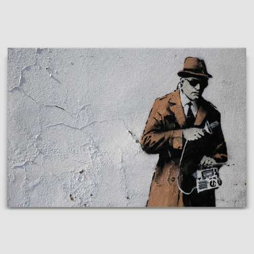 Seven-Figure Banksy <em>Spy Booth</em> Vandalized