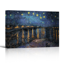 Starry Night Over The Rhone by Van Gogh - Canvas Art Wall Decor-12 x18