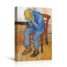 At Eternity's Gate (or Sorrowing Old Man) by Vincent Van Gogh - Oil Painting Reproduction on Canvas Prints Wall Art, Ready to Hang - 24" x 36"