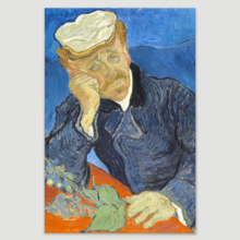Dr Paul Gachet by Vincent Van Gogh - Oil Painting Reproduction on Canvas Prints Wall Art, Ready to Hang - 24" x 36"