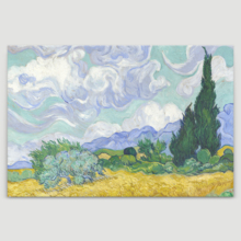 Wheatfield With Cypresses by Van Gogh - Canvas Print