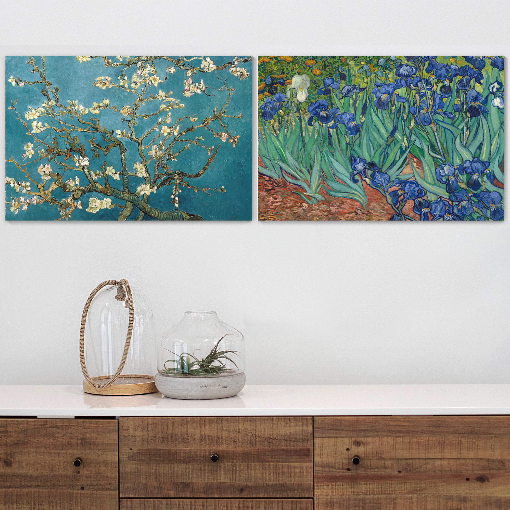Wall26 - Irises/Almond Blossom by Vincent Van Gogh - Oil Painting Reproduction in Set of 2 | Canvas Prints Wall Art, Ready to Hang - 16