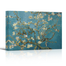 Canvas Print Wall Art - Almond Blossoms by Vincent Van Gogh Reproduction on Canvas Stretched Gallery Wrap. Ready to Hang -24"x36"