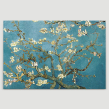 Canvas Print Wall Art - Almond Blossoms by Vincent Van Gogh Reproduction on Canvas Stretched Gallery Wrap. Ready to Hang -24"x36"