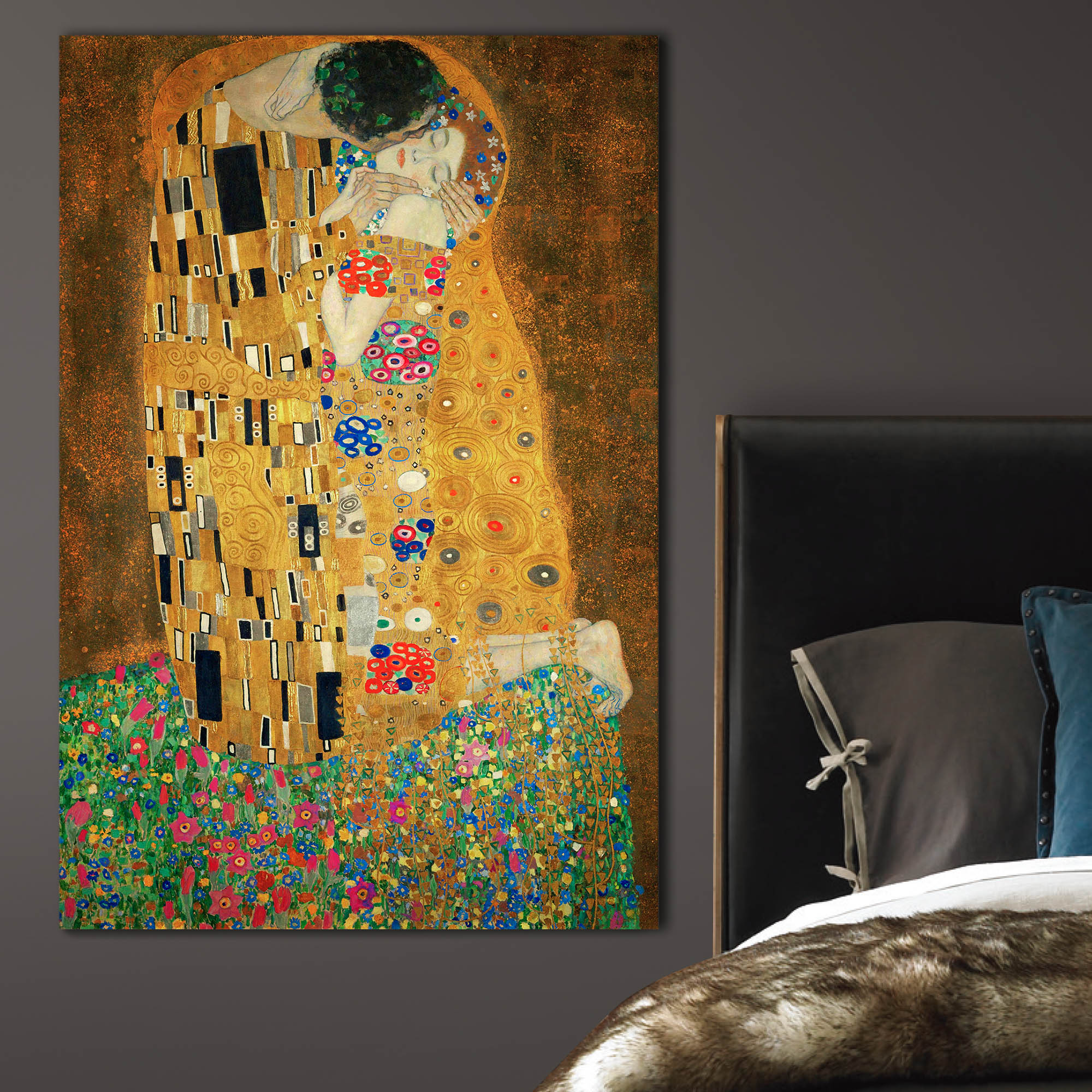 The Kiss (Lovers) by Gustav Klimt - Canvas Art Print