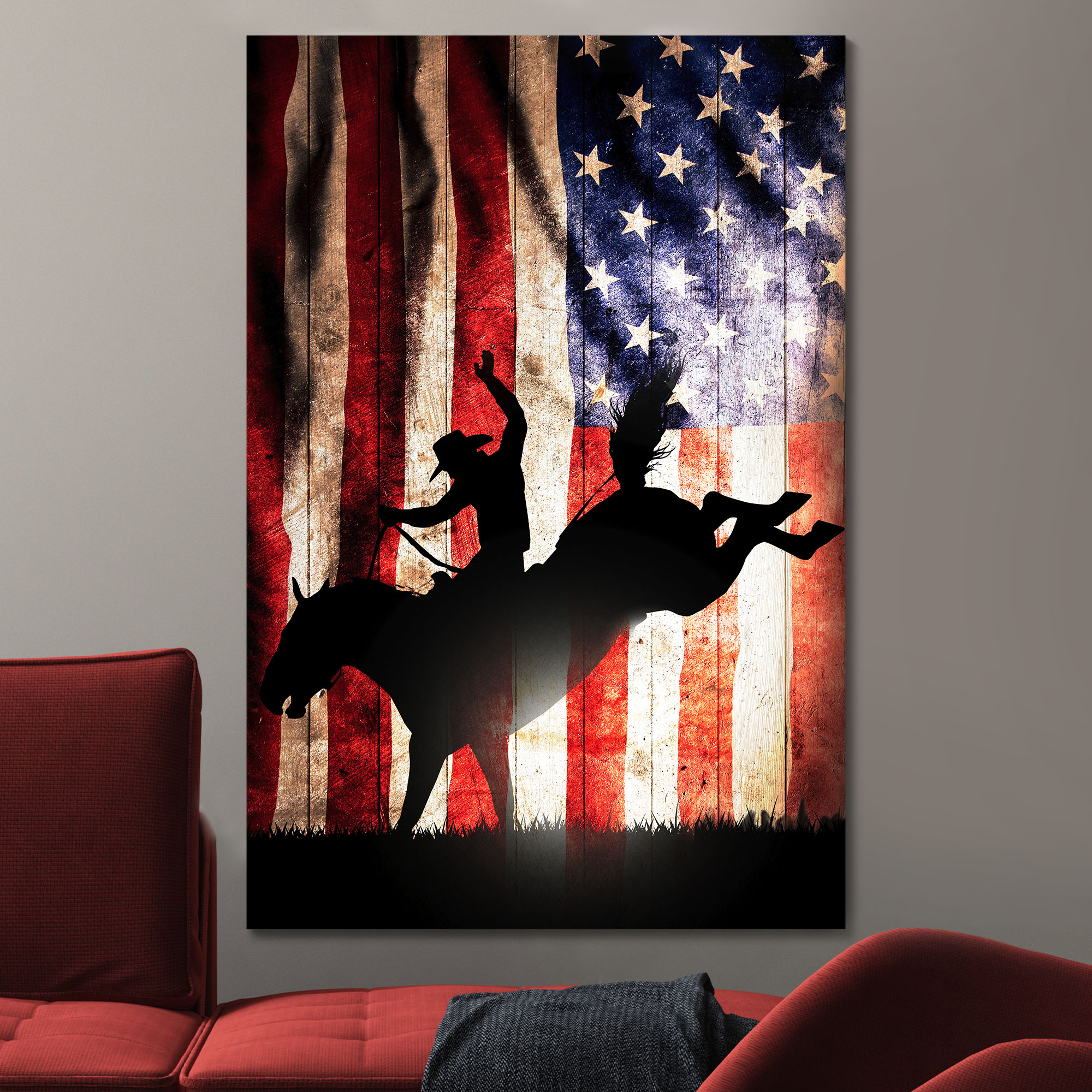 Weathered Country Pride - Canvas Art