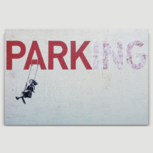 Parking With Girl On A Swing by Banksy