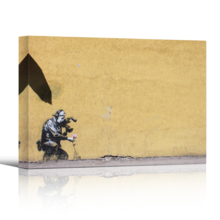 Camera Man With Flowers by Banksy