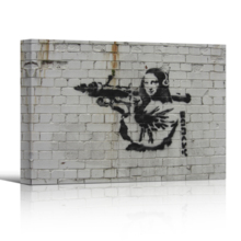 Mona Lisa Bazooka With Rocket Launcher by Banksy