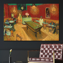 The Night Cafe by Van Gogh Giclee Canvas Prints Wrapped Gallery Wall Art | Stretched and Framed Ready to Hang - 16" x 24"