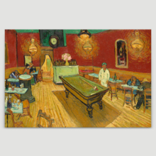 The Night Cafe by Van Gogh Giclee Canvas Prints Wrapped Gallery Wall Art | Stretched and Framed Ready to Hang - 32" x 48"