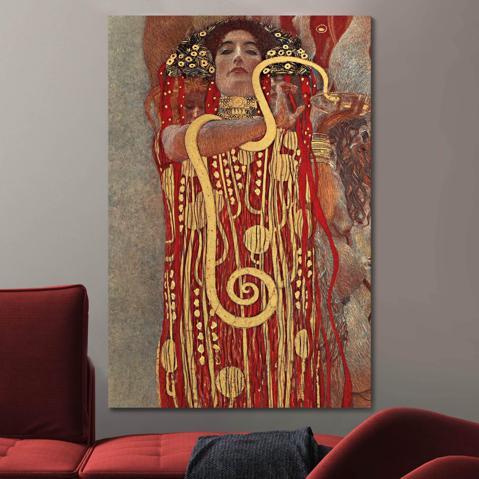 Hygieia (Detail From Medicine) by Gustav Klimt - Canvas Art Print