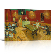 The Night Cafe by Van Gogh Giclee Canvas Prints Wrapped Gallery Wall Art | Stretched and Framed Ready to Hang - 12" x 18"