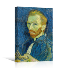 Self Portrait by Vincent Van Gogh - Canvas Print Wall Art Famous Painting Reproduction - 12" x 18"