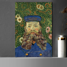 Portrait of The Postman Joseph Roulin by Vincent Van Gogh - Canvas Print Wall Art Famous Oil Painting Reproduction - 24" x 36"