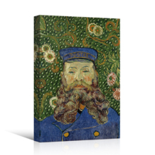 Portrait of The Postman Joseph Roulin by Vincent Van Gogh - Canvas Print Wall Art Famous Oil Painting Reproduction - 24" x 36"